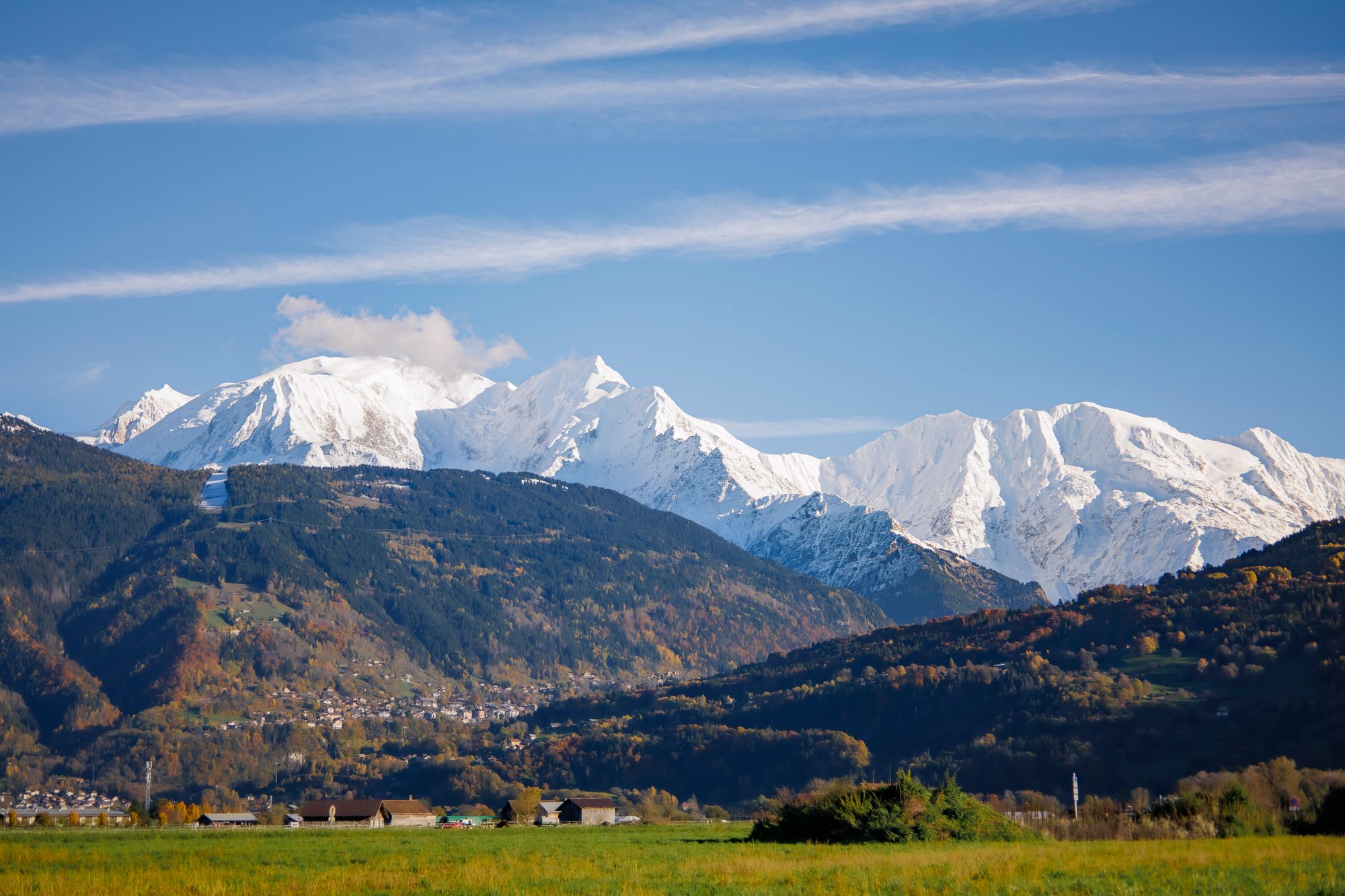 Autumn view of the French Alps